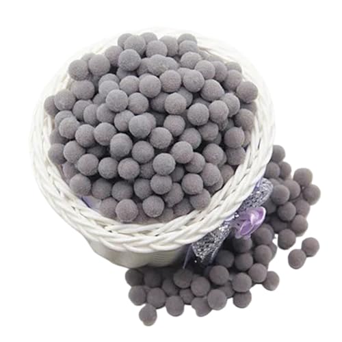 Pompoms Zum Basteln Grauer Pompom 8mm 10mm 15mm 20mm 30mm Pom Poms Ponpon Bastelzubehör DIY for Spielzeug Kleidungsstück Nähen Zuhause Hochzeitsdekorationen FüR Diy Kreative Handwerk Dekorationen(10mm von ZUGLQYSX