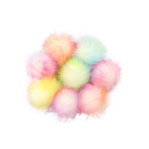 ZUGLQYSX Pompoms Zum Basteln 20 Teile/los DIY Bunte Faux Fuchs Pelz Pom Pom Ball Handwerk for Frauen Tasche Anhänger DIY Kunst Und Handwerk Zubehör FüR DIY Kreative Handwerk Dekorationen(10cm) von ZUGLQYSX