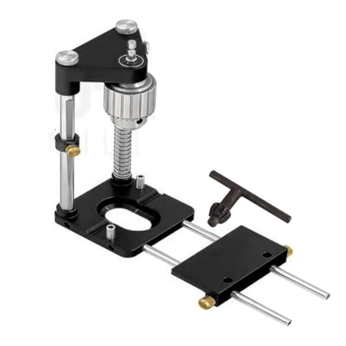 ZUHEGELA Holzbohrwerkzeug Drill Guide Verstellbare Bohrschablone Schwarzer Kunststoff+Metall 28x10cm Lochstanze Locator für DIY von ZUHEGELA