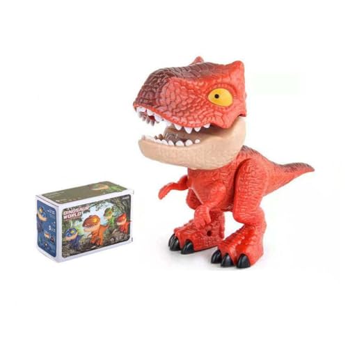 Dinosaurier-Briefpapier-Set,5-in-1 Dinosaur Stationery Set,Dinosaur Pencil Sharpener,Complete Dinosaur Animal Model,Dinosaurier Tier Modell Schreibwaren Set,Cartoon minis Desk Set (Rot) von ZUICC