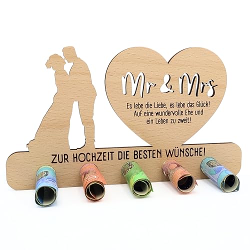 ZUKLA® kleine Verpackung für Geldgeschenke zur Hochzeit - Geldgeschenk Verpackung Holz - Eine Originelle Idee, Geld zu Verschenken - Geschenkgutschein von ZUKLA