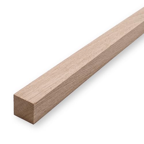 Zuschnittprofi Holzleiste (2,8 x 2,8 x 50 cm) – naturbelassenes Holzpaneel aus massiver Eiche – DIY Holz für verschiedene Bau-Projekte von ZUSCHNITTPROFI.DE