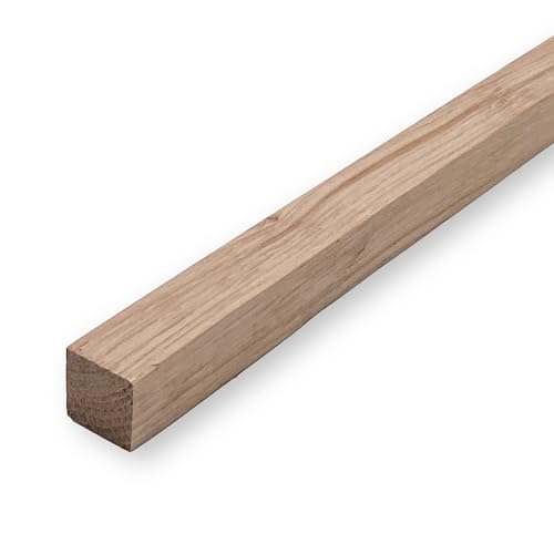Zuschnittprofi Holzleiste (2 x 2 x 100 cm) – naturbelassenes Holzpaneel aus massiver Eiche – DIY Holz für verschiedene Bau-Projekte von ZUSCHNITTPROFI.DE