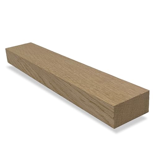 Zuschnittprofi Massivholzplatte (4 x 30 x 2 cm) – handgefertigte Holzscheibe aus glatt gehobeltem Eichenholz – DIY Holz für verschiedene Bau-Projekte von ZUSCHNITTPROFI.DE