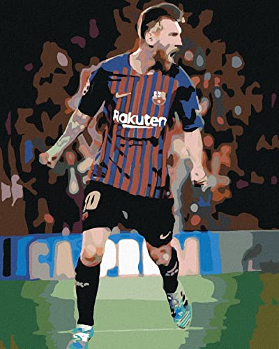 Malen nach Zahlen - LIONEL MESSI 40x50 cm mit Keilrahmen (bereits gespannt) von ZUTY