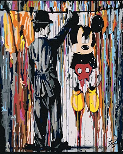 Malen nach Zahlen - MICKEY MOUSE 40x50 cm ohne Keilrahmen von ZUTY