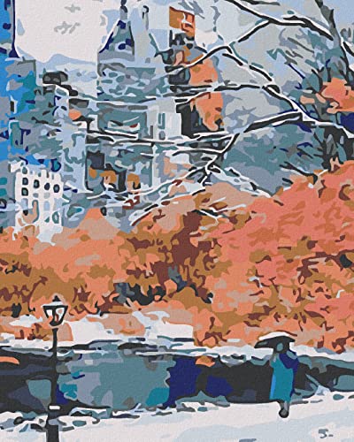 Malen nach Zahlen - PARK IN NEW YORK 80x100 cm ohne Keilrahmen von ZUTY