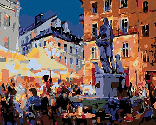 ZUTY 1654240, Malen nach Zahlen-Restaurant UNTER DER Statue 40x50 cm ohne Keilrahmen, not Framed von ZUTY