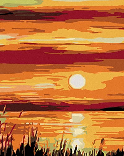 ZUTY 366150, Malen nach Zahlen-Sonnenaufgang 40x50 cm ohne Keilrahmen, not Framed von ZUTY