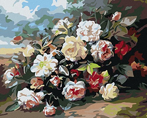 ZUTY 730240, Malen nach Zahlen-Wilde Rosen 40x50 cm ohne Keilrahmen, not Framed von ZUTY