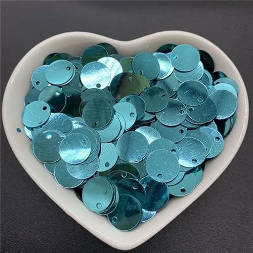 400 Stück 10 mm bunte große Pailletten mit 1 seitlichen Löchern, PVC, flach, rund, lose Pailletten, Pailletten, Nähen, Basteln, DIY, Scrapbooking, Anhänger von ZUUNA