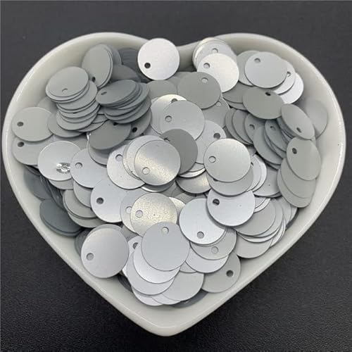 400 Stück 10 mm bunte große Pailletten mit 1 seitlichen Löchern, PVC, flach, rund, lose Pailletten, Pailletten, Nähen, Basteln, DIY, Scrapbooking, Anhänger von ZUUNA