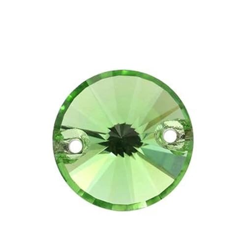 Strasssteine zum Aufnähen, runde Glasperlen, Kristall-Strasssteine, Dekorationsapplikationen für Hochzeitskleider, Kleidung, Peridot, 08 mm, 84 Stk. von ZUYCML