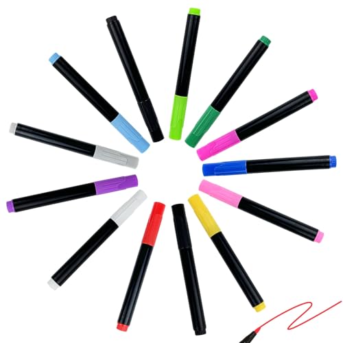 ZUYIST 14 Stück Whiteboard Marker, Kreidestifte für Tafel Abwaschbar 13Farbe Folienstift Abwischbar, Fine Tip Abwischbare Stifte für Büro Schule Zuhause von ZUYIST