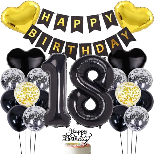 ZWWsullo Luftballon zum 18 Geburtstag zum 18 Geburtstag Mädchen Junge Party Deko 18 Schwarz 18 Geburtstag Dekoration Geburtstag Junge Tortendeko Luftballon 18 Geburtstag Dekoration ZWWsullo Luftballon zum 18 Geburtstag zum 18 Geburtstag Mädchen Junge Party Deko 18 Schwarz 18 Geburtstag Dekoration Geburtstag Junge Tortendeko Luftballon 18 Geburtstag Dekoration von ZWWsullo
