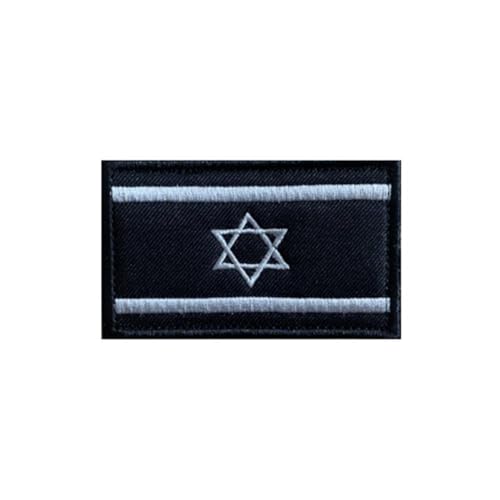 Israel Flag Patch, Israel Nationalflagge Patch Stickerei Patch mit Haken und Verschluss für Hüte, Jacken, Rucksack, Clot Loop von ZXCVWWE