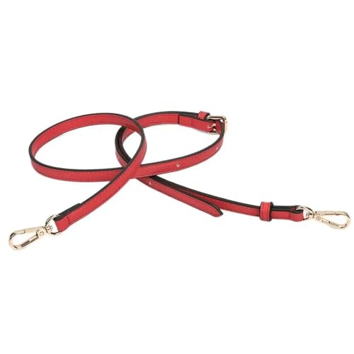 ZXFIYTBH Kettenriemen 1,2 cm breiter Echtleder-Taschengurt, Handtasche, Umhängetasche, langlebiger Gürtel, Ersatz, Modifikationen, Schultergurt, Taschenzubehör Ersatzarmband(Red) von ZXFIYTBH