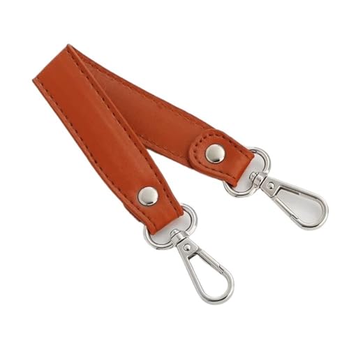 ZXFIYTBH Kettenriemen 28 cm Mode Einfache Feste Farbe Breiten Schulter Gurt PU Leder Frauen Handtasche Griff Kurze Tasche Strap Nützlich Austauschbar Ersatzarmband(Bruin) von ZXFIYTBH