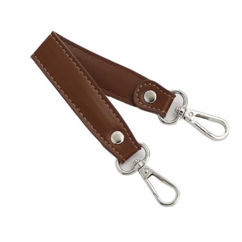 ZXFIYTBH Kettenriemen 28 cm Mode Einfache Feste Farbe Breiten Schulter Gurt PU Leder Frauen Handtasche Griff Kurze Tasche Strap Nützlich Austauschbar Ersatzarmband(Coffee) von ZXFIYTBH