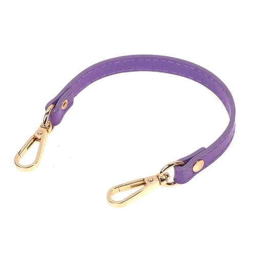 ZXFIYTBH Kettenriemen 28cm Handtaschengurt Ledergriff Geldbörsengurt Handtaschen Gürtelgurt Taschenzubehör Ersatzarmband(Purple) von ZXFIYTBH