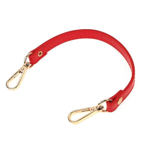 ZXFIYTBH Kettenriemen 28cm Handtaschengurt Ledergriff Geldbörsengurt Handtaschen Gürtelgurt Taschenzubehör Ersatzarmband(Red) von ZXFIYTBH