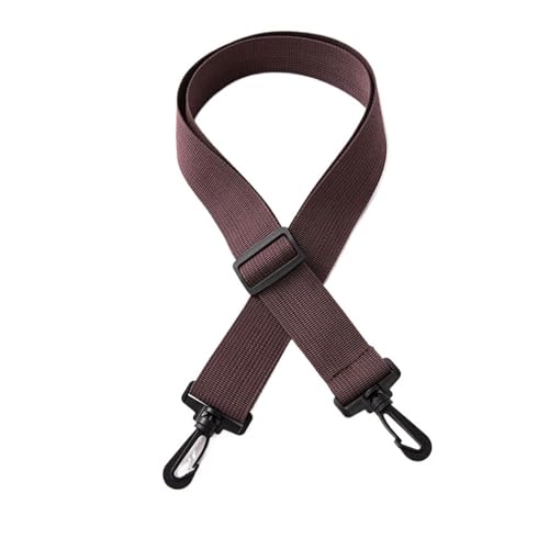 ZXFIYTBH Kettenriemen Verstellbarer Nylon-Ersatz-Taschengriffgurt, 2,5 cm breit, einfarbiger Schultertaschengürtel for Flaschentaschen Ersatzarmband(Coffee Color) von ZXFIYTBH