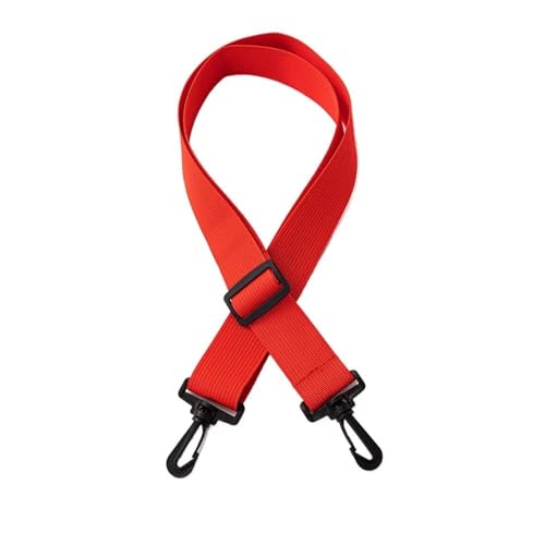 ZXFIYTBH Kettenriemen Verstellbarer Nylon-Ersatz-Taschengriffgurt, 2,5 cm breit, einfarbiger Schultertaschengürtel for Flaschentaschen Ersatzarmband(Red) von ZXFIYTBH