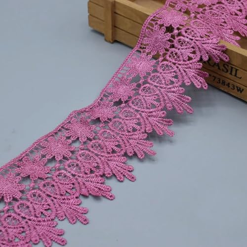 1-15 Yards 8 cm breit schöne Häkelstickerei Spitzenband DIY Stickerei Bettrock Spitze Kleid Spitze Vorhang Spitze von ZXFLOOR