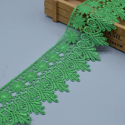 1-15 Yards 8 cm breit schöne Häkelstickerei Spitzenband DIY Stickerei Bettrock Spitze Kleid Spitze Vorhang Spitze von ZXFLOOR