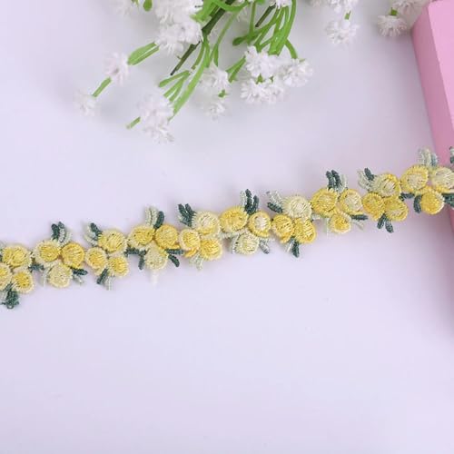 15 Yards Stickerei Farbe Kirsche Blume Spitze Trim Barcode DIY Kleidung Halskette Kragen Nähen Handgemachte Dekoration Zubehör von ZXFLOOR