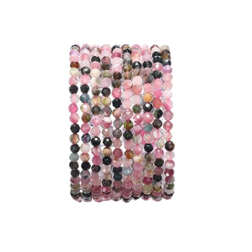 220–320 Stück kleine Natursteinperlen, Turmalin, 2/3/4 mm, Quarz, Amethyst, Achate, Kristall, facettierte Perlen zur Schmuckherstellung, DIY-Armband von ZXFLOOR