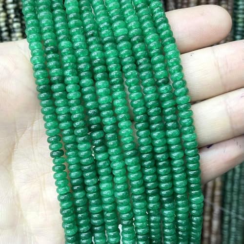 2x4mm Natürliche Achate Tigerauge Chalcedon Jade Stein Runde Rondelle Spacer Perlen Für Schmuck Machen Diy Armband Zubehör von ZXFLOOR