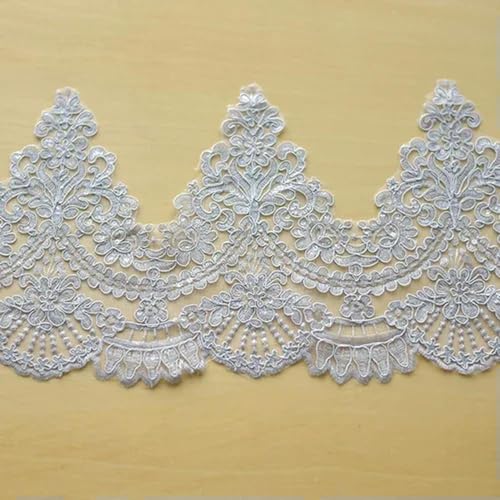 3/6 meter Pailletten Grenze Spitze Trimmen DIY Kopfschmuck Hochzeit Kleid Dekorative Tischdecke von ZXFLOOR