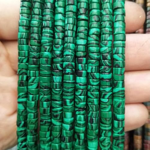 300 stücke 2x4mm Türkisen Verkrustete Achate Jade Spacer Flache Runde Natürliche Stein Lose Perlen Für Schmuck Machen DIY Armband Halskette Ohrringe von ZXFLOOR