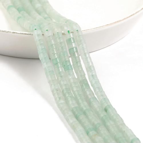 300 teile/los 4mm Flache Runde Natursteinperlen Achate Quarz Jade Chalcedon Zylinder Lose Distanzperlen für DIY Schmuckherstellung von ZXFLOOR