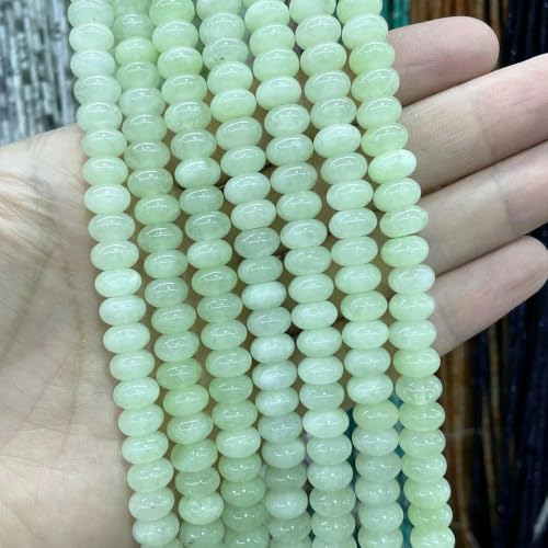 5 * 8mm Naturstein ite Angelite Aquamarine Rondelle Runde Spacer Perlen Für Schmuck Machen DIY Armband Zubehör von ZXFLOOR