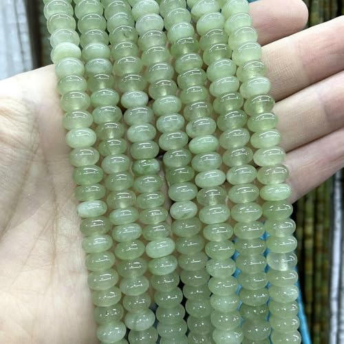 5 * 8mm Naturstein ite Angelite Aquamarine Rondelle Runde Spacer Perlen Für Schmuck Machen DIY Armband Zubehör von ZXFLOOR