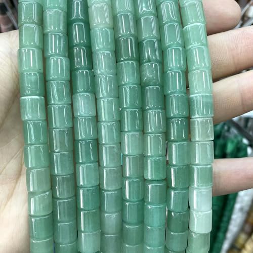 72 stücke 8MM Natürliche Stein Zylinder Form Aventurin Quarz Jade Labradorit Spacer Perlen Für Schmuck Machen DIY Armband Zubehör von ZXFLOOR