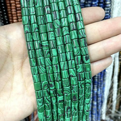 80 stücke 6 * 6MM Natürliche Stein Zylinder Form Achate Quarz Jade Lose Spacer Perlen Für Schmuck Machen DIY armband Zubehör von ZXFLOOR