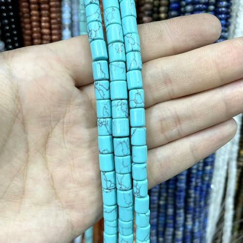 80 stücke 6 * 6MM Natürliche Stein Zylinder Form Achate Quarz Jade Lose Spacer Perlen Für Schmuck Machen DIY armband Zubehör von ZXFLOOR