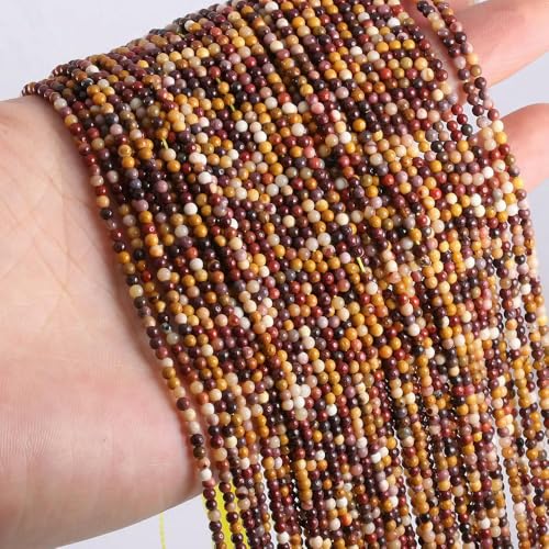 Naturstein 2/3mm Achat Granat Amethyst Mini Runde lose Abstandsperlen DIY Armband Halskette Party Schmuck von ZXFLOOR