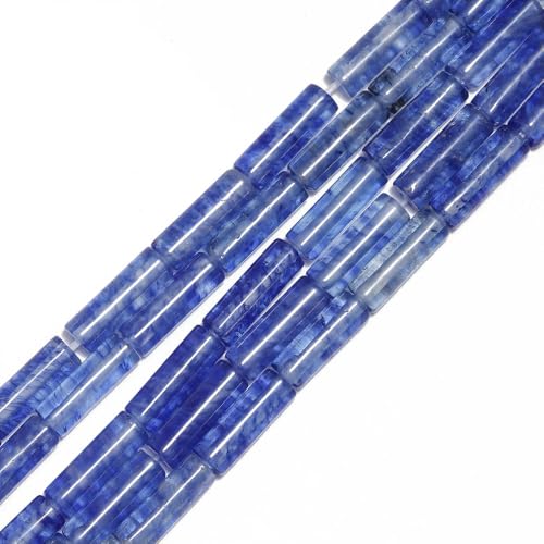 ZXFLOOR 140 Stück 13 x 4 mm Rohr Naturstein Dalmatiner Türkis Amethyst Onyx Perlen Zylinder Säule Abstandshalter Perlen für Schmuckherstellung DIY Armbänder von ZXFLOOR