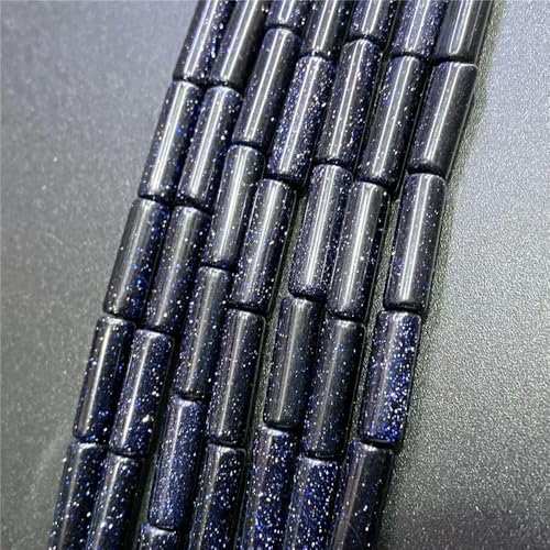 ZXFLOOR 4x13mm Runde Röhrensäule Naturstein Achate Perlen Lapislazuli Tigerauge Opal Lose Perlen für Schmuckherstellung DIY Armband von ZXFLOOR