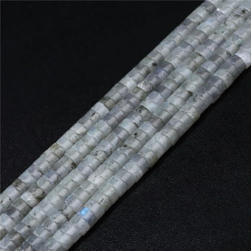 ZXFLOOR 6x3mm natürliche Flache runde Steinperlen Türkis Labradorit Jaspers Spacer Lose Perlen zur Schmuckherstellung DIY Zubehör von ZXFLOOR