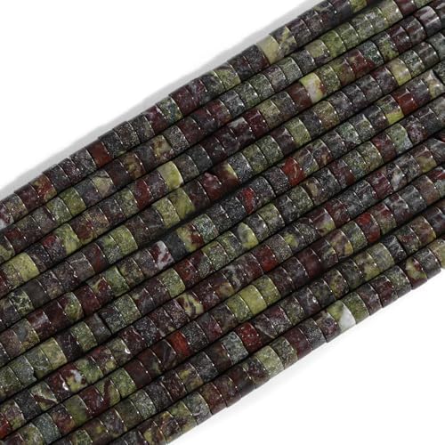 ZXFLOOR Natürliche 2 * 4mm Stein Spacer Perlen Imperial Stein Achate Perle Flache Runde Lose Perlen für Schmuck Machen DIY Armband Halsketten von ZXFLOOR