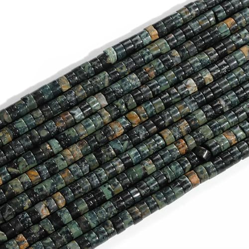 ZXFLOOR Natürliche 2 * 4mm Stein Spacer Perlen Imperial Stein Achate Perle Flache Runde Lose Perlen für Schmuck Machen DIY Armband Halsketten von ZXFLOOR