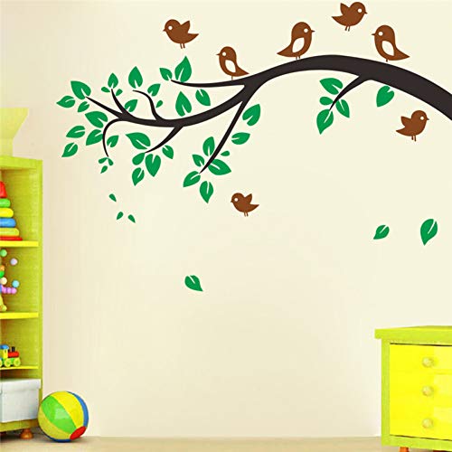 ZXFMT Wandaufkleber Cartoon Vögel Baum Tiere Wandkunst Aufkleber Für Wohnzimmer Schlafzimmer Dekoration Aufkleber Abnehmbare DIY Vinyl von ZXFMT