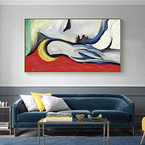 Abstrakte Picasso Gemälde Dornröschen Plakat Druck auf Leinwand. Leinwand Wandkunst Bild Wohnzimmer Home Office Decor 30x55 cm Rahmenlos von ZXMDP