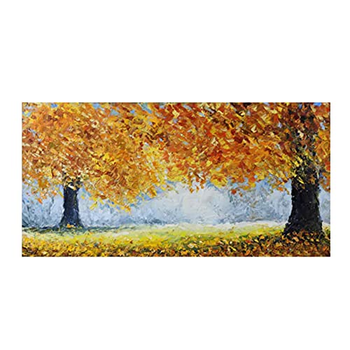 Baum Feld Herbst Landschaft Bilder Natur Druck auf Leinwand.Leinwand Wandkunst Bild Wohnzimmer Home Office Decor 30x60cm Rahmenlos von ZXMDP