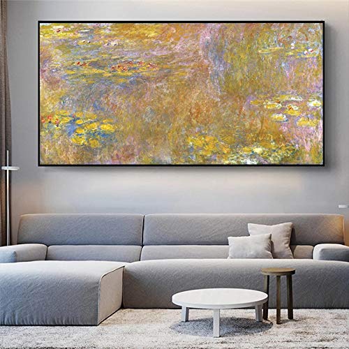 Moderne Leinwand - Klassische Monet Berühmte Wandkunst - Druck Auf Leinwand - Leinwand Wandkunst 40x80cm Rahmenlos von ZXMDP